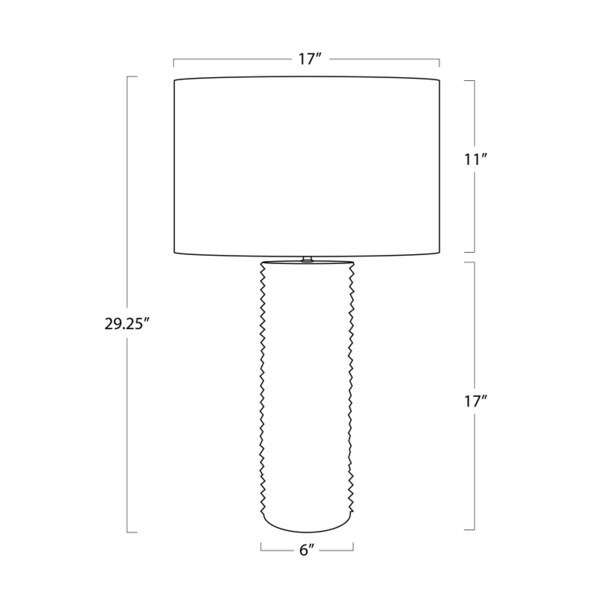 Symon Wood Table Lamp Line Drawing